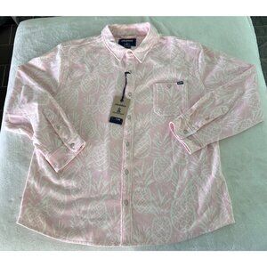 Chubbies Mens XL Pink Pineapple Print Long Sleeve Button-Up Shirt Fleece Flannel